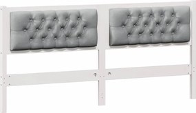 vidaXL Fejtámla Egyéb Fehér és világosszürke 160 cm Tömör fenyőfa