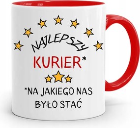 Piros Bögre Futárnak Legjobb Futár nyomtatott fényképpel