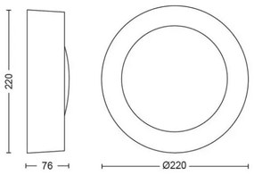 Philips 17465/47/P7 - LED RGB Kültéri lámpa Hue DAYLO LED/15W/230V IP44