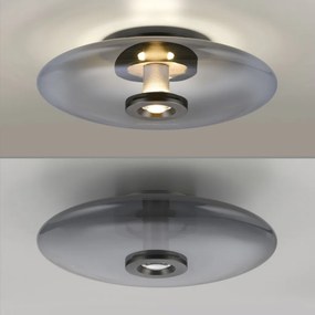 ZUMA LINE 6083-15 PURE VITRUM Kerek Mennyezeti Lámpa Szürke LED IP20