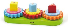Fogaskerék és formás fa puzzle Viga
