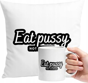 Bögre Szett Párna Eat Személyre Szabott Ajándék Szöveg