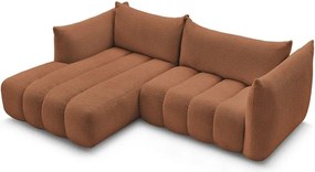 Narancssárga buklé sarokkanapé (bal oldali-heverő résszel) Azra – Bobochic Paris