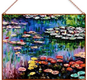 Monet - Vízililiomok üvegkép, falikép