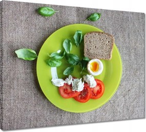 Vászonkép 50x40 Teljes kiőrlésű kenyér reggelire