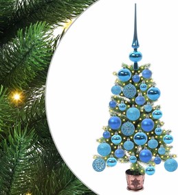 vidaXL Karácsonyfa 150 LED-del állvánnyal Zöld 65 cm PE