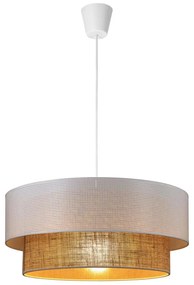 BORHO zsinóros függőlámpa 1xE27/60W/230V fehér/juta