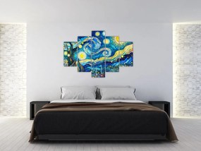 Kép – Csillagos éjszaka mozaikja (150x105 cm)