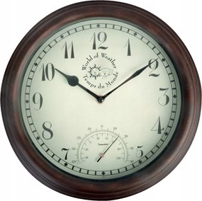 Kültéri falióra hőmérővel 30,5 cm Kerek Esschert Design