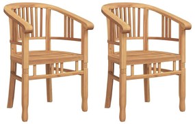 Kerti székek 2 pcs Barna 63 x 58 x 89 cm Tömör tíkfa