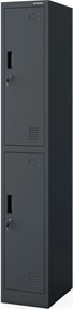 Szociális öltözőszekrény antracit IGOR 1 Plus 316,5 x 1850 x 450 mm