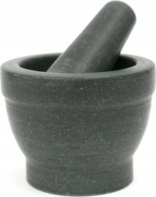 Márvány Mozsár Fekete 12x9cm Zúzóval