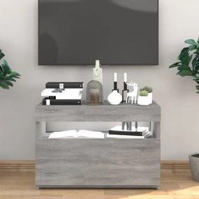 szürke sonoma színű TV-szekrény LED-ekkel 60 x 35 x 40 cm