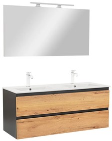 Vario Forte 120 komplett fürdőszoba bútor antracit-tölgy