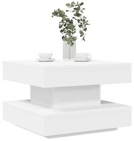 fehér dohányzóasztal 360 fokban forgatható 50x50x34,5 cm