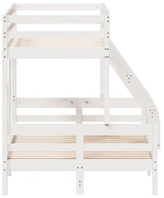 fehér tömör fenyőfa emeletes ágy 80 x 200/120 x 200 cm