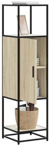 Highboard sonoma tölgy 35,5x35x139 cm gépelt fa és fém