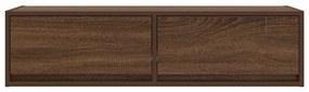 TV Szekrény Barna Tölgy 100x31x25,5 cm Szerelt Fa