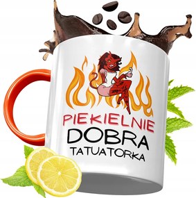 Narancssárga Bögre Tetováló Ajándék fényképes nyomtatással