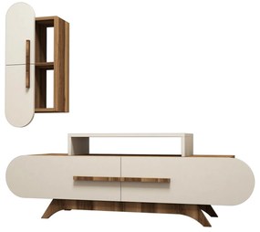 TV szekrény Rose S - Walnut, Cream
