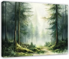 Vászonkép Erdő 3D Fák Természet Hálószoba Nappali Konyha 60x40