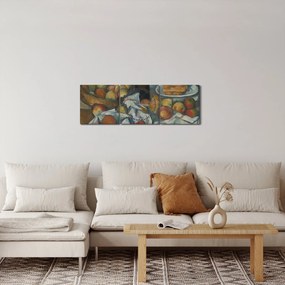 Kép - Paul Cezanne, The Basket of Apples, reprodukciók (órával) (90x30 cm)
