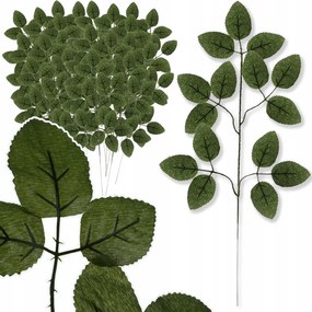 12x Rózsa Levél Mesterséges Levelek Mesterséges Ágak Rózsa Dekoráció