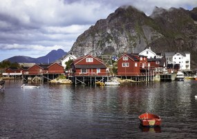 Poszter 42x29,7cm Halászfalu a vízparton 3, Assaf Frank