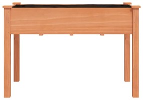 barna tömör fenyőfa kerti ültetőláda béléssel 118 x 59 x 76 cm