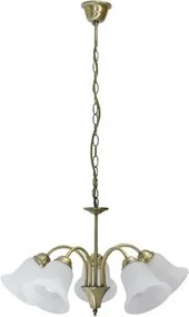 Rabalux csillár e14 5x40w bronz/fehér alabástrom üveg francesca