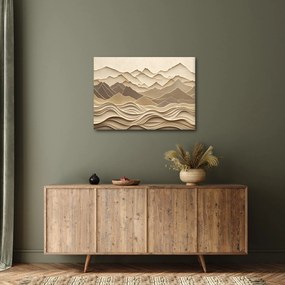 Kép - 3D hegyvonalak (70x50 cm)