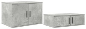 Tárolóágykeret Beton szürke 100x200 cm