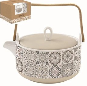 Porcelán teáskanna 850ml,dobozban,Casa Decor grey