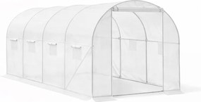 Fóliasátor 200x250x400 cm erősített vázzal+fólia átlátszó