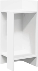 vidaXL fehér kisasztal polccal 25,5 x 27 x 60 cm