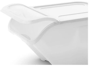 Fehér fedeles műanyag tárolódoboz 55x39x46 cm All In Box – KIS
