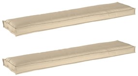 Kültéri párna 2 db Bézs Poliészter 180 cm x 40 cm Párnák