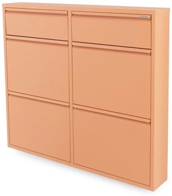 Lazacszínű fém billenő ajtós cipőtartó 98x86x15 cm Billy – Spinder Design