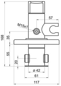 Novaservis-Bidécsap permetezővel rejtett beépítéshez METALIA fényezett króm