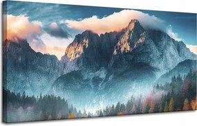 Vászonkép Hegyek Ég Erdő Természet 120x60 cm Ideális ajándék