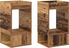 vidaXL Végasztal 2 pcs Öreg fa 30 x 30 x 56 cm Faanyag
