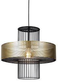 Okos fĂŒggĆlĂĄmpa arany fekete szĂnben 50 cm, WiFi-vel, G95 izzĂłval - Tess