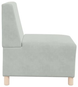 világosszürke bársony kanapéfotel 55 cm