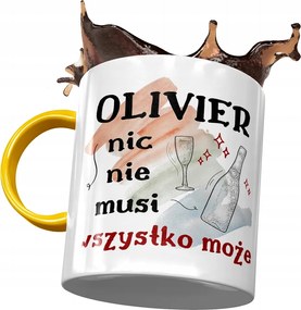 Sárga bögre Olivier Kollégáknak Ajándék Nyomtatott Fotóval