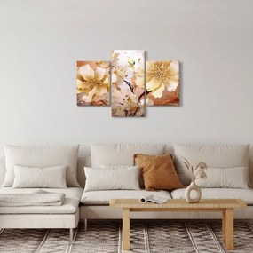 Kép - Arany virágok (90x60 cm)