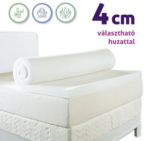 Ortho-Sleepy Memory Topper fedőmatrac 4 cm memory natúr fehér huzattal