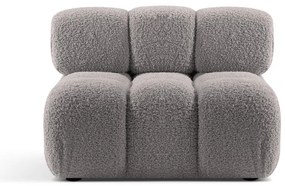 Világosszürke buklé kanapé modul (középső rész) Bellis – Micadoni Home