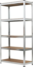 Nagy teherbírású polc 180x90x30 cm 175 kg króm