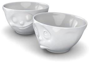 2 db fehér 'boldog' porcelán tálka, 200 ml - 58products