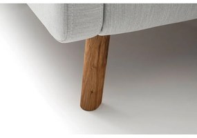 Világosszürke kárpitozott ágyneműtartós franciaágy ágyráccsal 140x200 cm Lotte – Meise Möbel